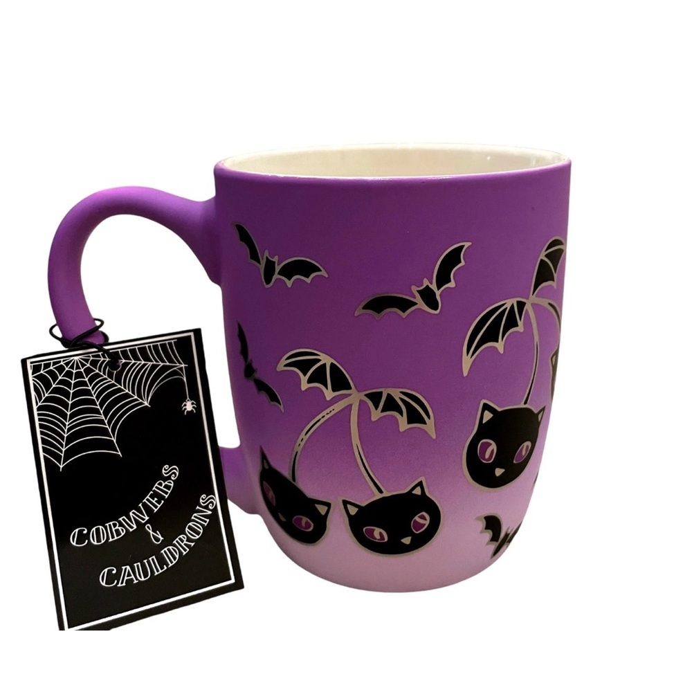 Cobwebs & Cauldrons Halloween purple Mug